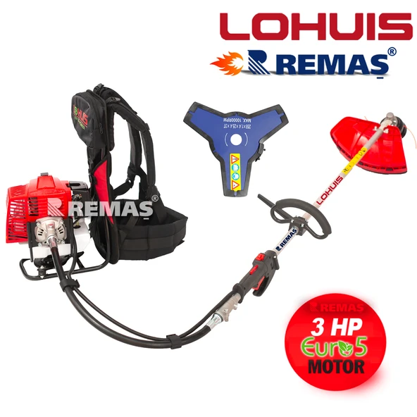 Lohuis Remaş BG63 Benzinli Motorlu 3 HP Sırt Tırpan Ot Çalı Tırpanı ürün görseli 1