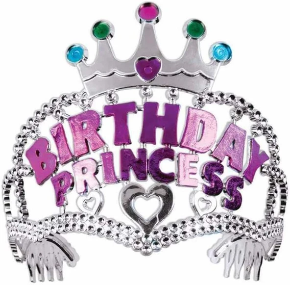 Birthday Princess Yazılı Çocuk Parti Tacı ürün görseli 1