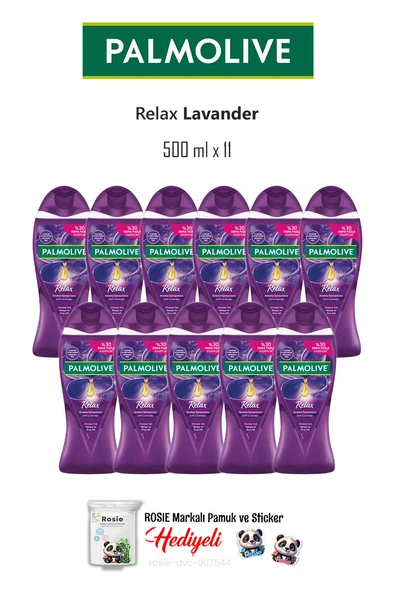 11 Adet Palmolive 500 ml Relax Lavander Duş Jeli ve ROSIE ürün görseli 1