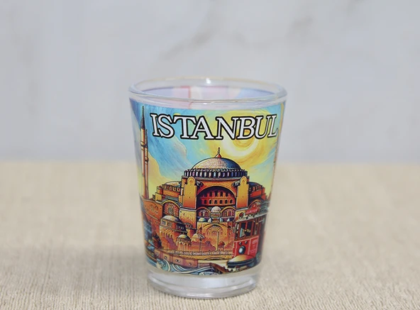 İstanbul Temalı Cam Shot Bardak - Model 2 ürün görseli 1