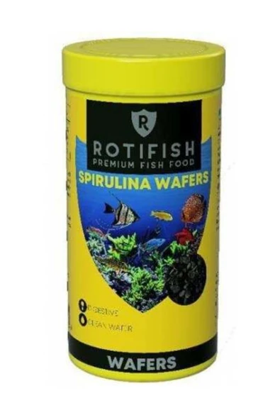 Rotifish Spirulina Wafers Tablet Balık Yemi 100 ml 45 gr ürün görseli 1