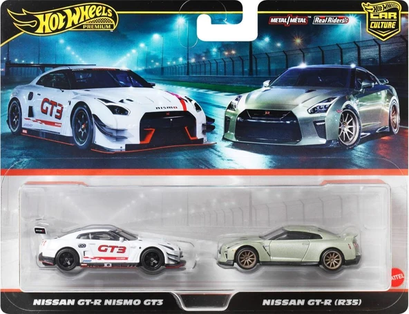 Hot Wheels Premium JBL05 Car Culture 2 Pack Nissan Gt-R Nismo Gt3 // Nissan Gt-R (R35) ürün görseli 1