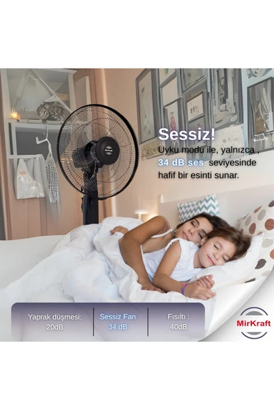 Mirkraft Fs-m40br 16'' Ac Motor 5 Kanatlı Ayaklı Vantilatör ürün görseli 1
