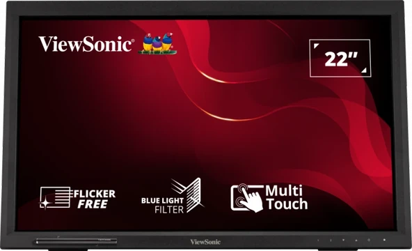 ViewSonic TD2223-2 21.5" 5 MS 75 Hz VGA+HDMI+DVI-D+USB Full HD TN LED Dokunmatik Monitör ürün görseli 1