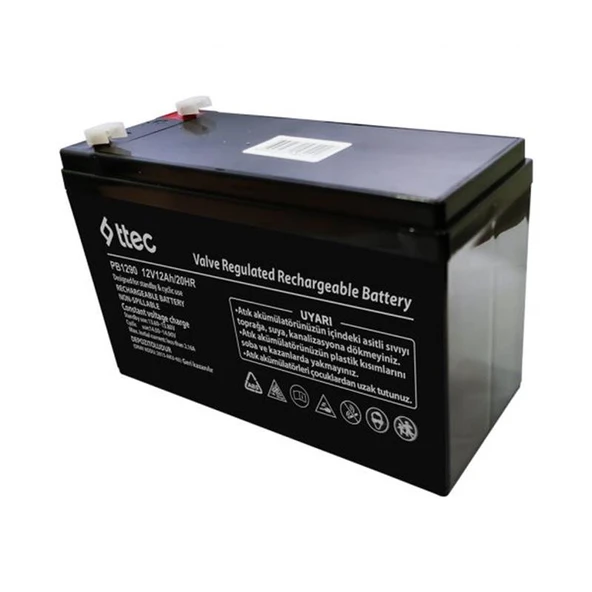 TTEC 12V 7AH BASE BAKIMSIZ KURU TİP AKÜ ürün görseli 1