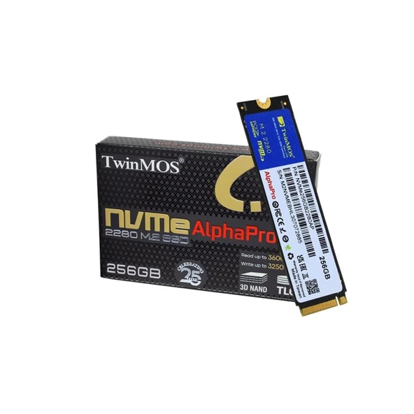 256 GB TWINMOS M.2 PCIE NVME 3600/3250 NVMe256GB2280AP ürün görseli 1