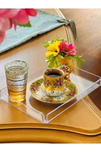 MAKRİ HOME 2'li Kristal Şeffaf Sunum Tepsisi – 225 x 145 x 20 mm ürün görseli 1