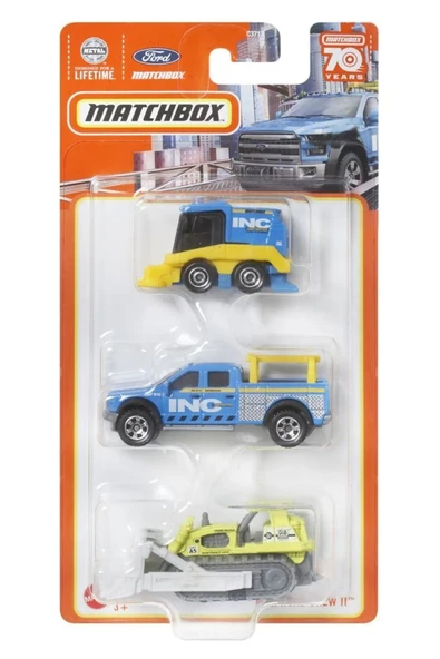Matchbox Üçlü Araba Seti 1:64 HCL04 C3713 ürün görseli 1