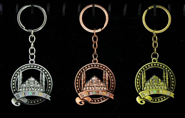 Metal Sultanahmet Anahtarlık Yuvarlak ürün görseli 1