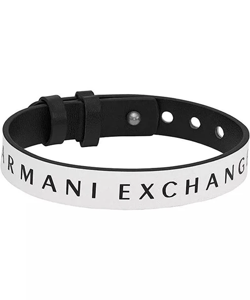 Armani Exchange Erkek Deri Sürgülü, Katlanır veya Düğmeli Kapanışlı Bileklik ürün görseli 1