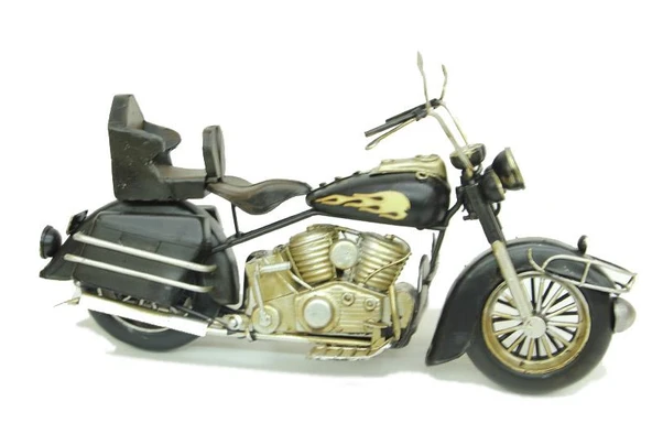 Dekoratif Metal Motosiklet Vintage Chopper Ev Ofis Hediyelik ürün görseli 1