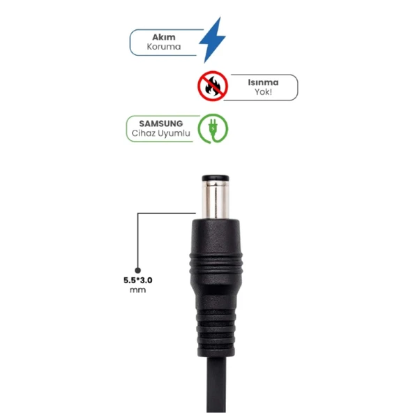 19V 4.74A 5.5 * 3.0mm 90W SAMSUNG İçin Laptop Adaptör ürün görseli 1