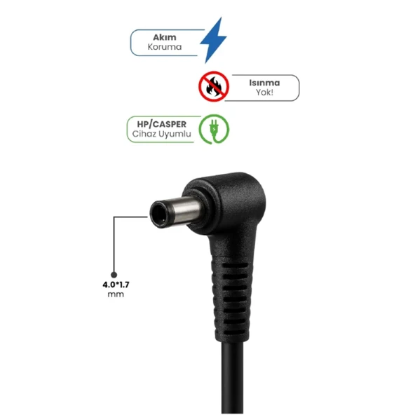 19V 4.74A 4.0 * 1.7mm 90W HP / CASPER İçin Laptop Adaptör ürün görseli 1