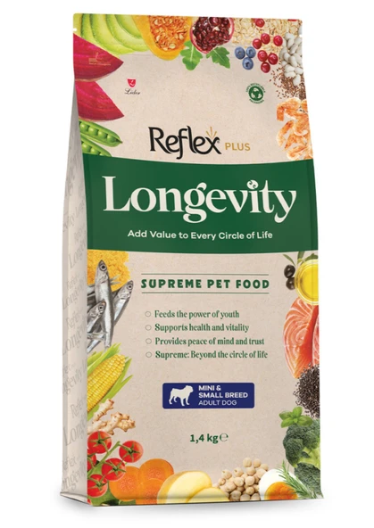 Reflex Plus Longevity Hipoalerjenik Balıklı Mini Ve Küçük Irk Yetişkin Köpek Maması 1.4 Kg ürün görseli 1