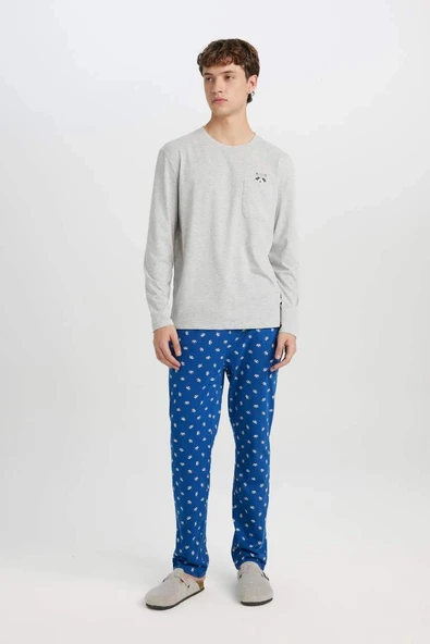 D0944 Regular Fit Uzun Kollu Pijama Takımı ürün görseli 1