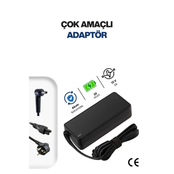 12V 3A 5.5 * 2.5mm 36W AC/DC Adaptör - Resim 4