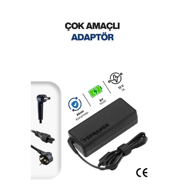 12V 7A 5.5 * 2.5mm 84W Led ve Modem Adaptörü - Resim 4