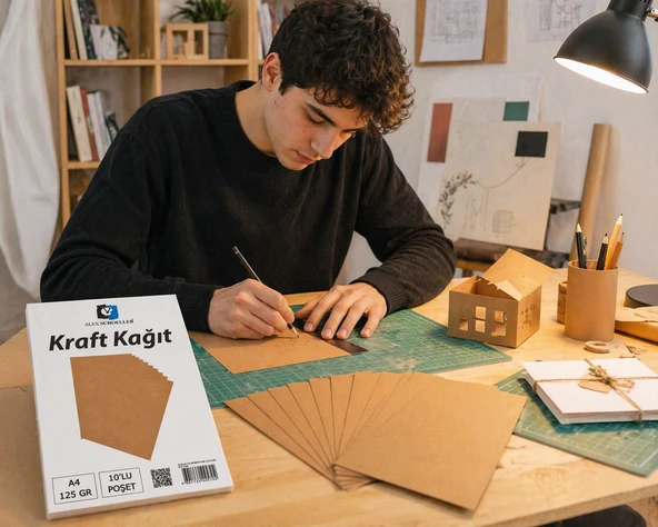 ALEX A4 125 GR. KRAFT KAĞIT 10 LU - Resim 3
