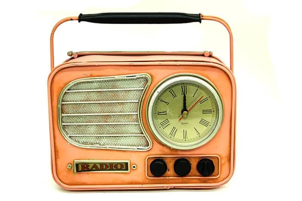 Dekoratif Metal Radyo Saat Masa Saati Vintage Ev Ofis Hediyelik ürün görseli 1