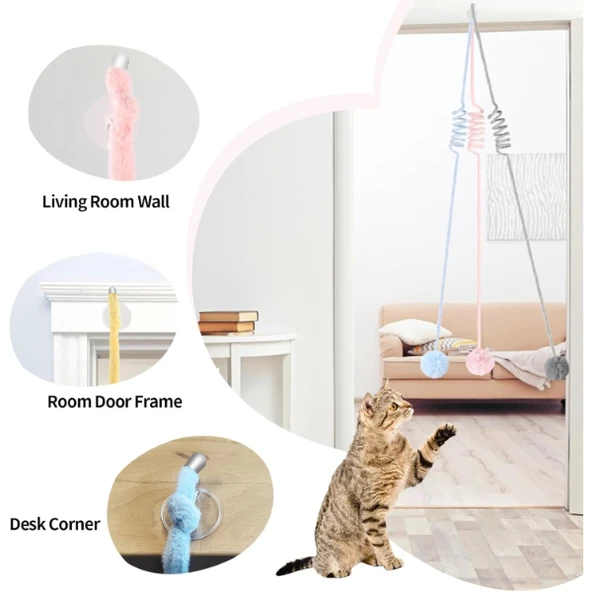 Elastik Yaylı Asılabilir Peluş Oyuncak - Resim 2