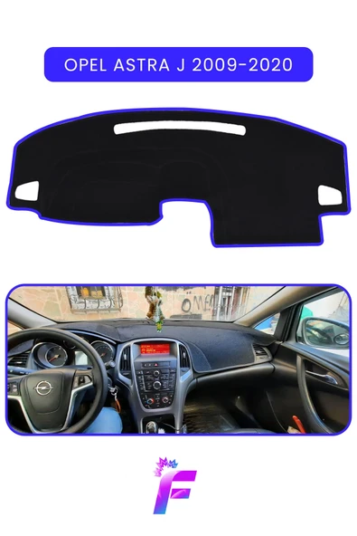 MİRCEM OPEL ASTRA J (2009-2020) Uyumlu Torpido Örtüsü | Araca Özel Üretim | Kolay Montaj | Kaymaz | TE17 Mavi ürün görseli 1