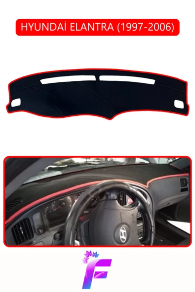 MİRCEM HYUNDAİ ELANTRA (1997-2006) Uyumlu Torpido Örtüsü | Yansıma Önleyici | Hızlı Montaj | Koruma | G9 Kırmızı ürün görseli 1