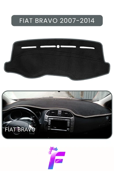 MİRCEM FIAT BRAVO (2007-2014) Araca Özel Torpido Örtüsü | Ön Göğüs Kılıfı | Tam Koruma | Oto Aksesuar | E26 Gri ürün görseli 1
