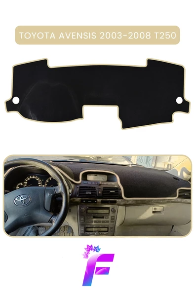 MİRCEM TOYOTA AVENSİS T250 (2003-2008) Uyumlu Torpido Örtüsü | Çatlama ve Isıya Karşı Tam Koruma | B7 Bej ürün görseli 1