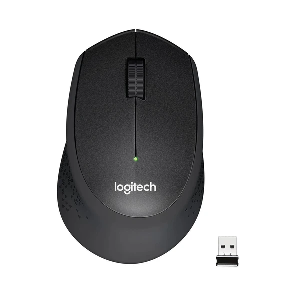 LOGITECH M330 SESSİZ KABLOSUZ USB OPTİK MOUSE SİYAH 910-004909 ürün görseli 1