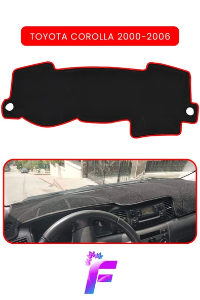 MİRCEM TOYOTA COROLLA (2000-2006) Torpido Örtüsü | Güneşten, Isıdan, Çatlamadan Korur | Oto Aksesuar | B27 Kırmızı ürün görseli 1