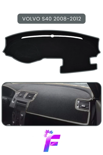 MİRCEM VOLVO S40 (2008-2012) Torpido Örtüsü | Güneşten Korur | Kolay Montaj | Tam Uyum | Tam Koruma | C62 Gri ürün görseli 1