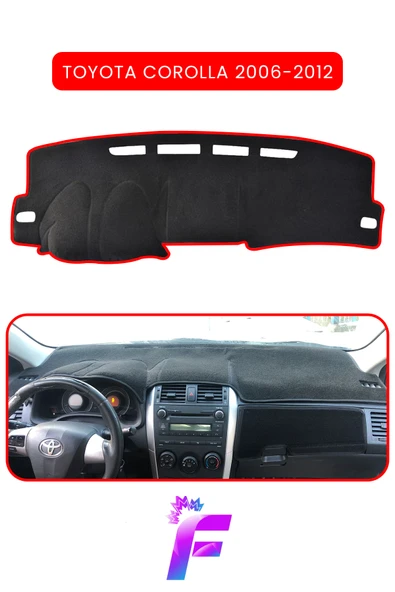 MİRCEM TOYOTA COROLLA (2006-2012) Araca Özel Torpido Örtüsü | Ön Göğüs Kılıfı | Tam Koruma | Kaymaz | B33 Kırmızı ürün görseli 1