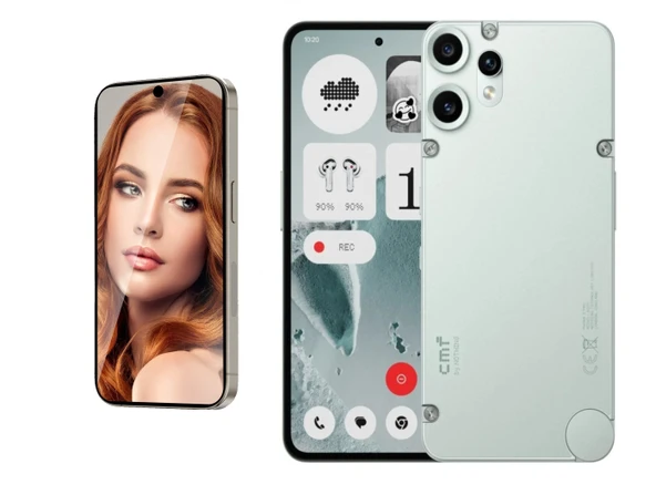 CMF Phone 2 Pro ile Uyumlu Ayna (Mirror) 9H Kırılmaz Nano Ekran Koruyucu | Ekran Kapalıyken Ayna ürün görseli 1