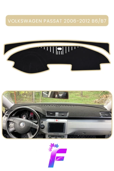 MİRCEM VOLKSWAGEN PASSAT B6,B7 (2006-2012) Torpido Örtüsü | Güneşten Korur | Kolay Montaj | Tam Uyum | C31 Bej ürün görseli 1