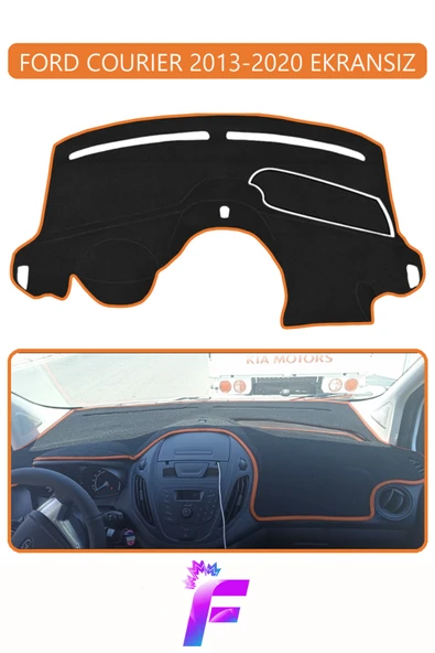 MİRCEM FORD COURIER EKRANSIZ (2013-2020) Torpido Örtüsü | Güneşten Korur | Kolay Montaj | Tam Uyum | E76 Kahverengi ürün görseli 1