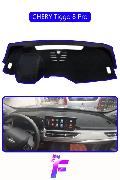 MİRCEM CHERY TİGGO 8 Pro Torpido Örtüsü | Güneşten, Isıdan, Çatlamadan Korur | Tam Uyum | D47 Mavi ürün görseli 1