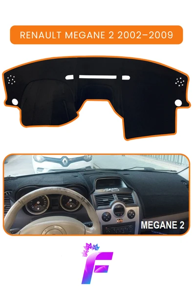 MİRCEM RENAULT Megane 2 (2002–2009) Uyumlu Torpido Örtüsü | Çatlama ve Isıya Karşı Tam Koruma | A58 Kahverengi ürün görseli 1