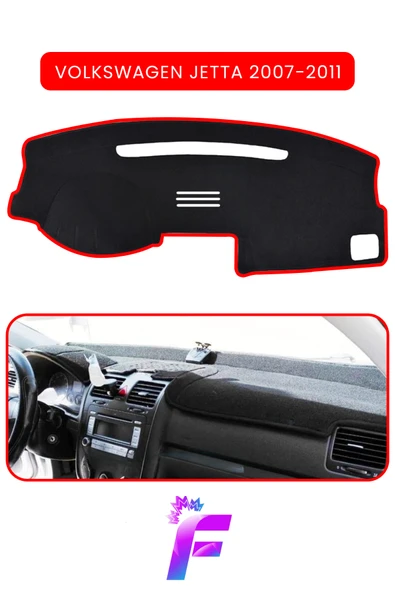 MİRCEM VOLKSWAGEN JETTA (2007-2011) Torpido Örtüsü | Güneşten, Isıdan, Çatlamadan Korur | Tam Uyum | C15 Kırmızı ürün görseli 1