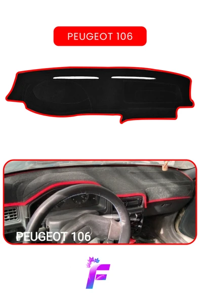 MİRCEM PEUGEOT 106 Uyumlu Torpido Örtüsü | Güneşten Korur | Kolay Montaj | Tam Uyum | Oto Aksesuar | T69 Kırmızı ürün görseli 1