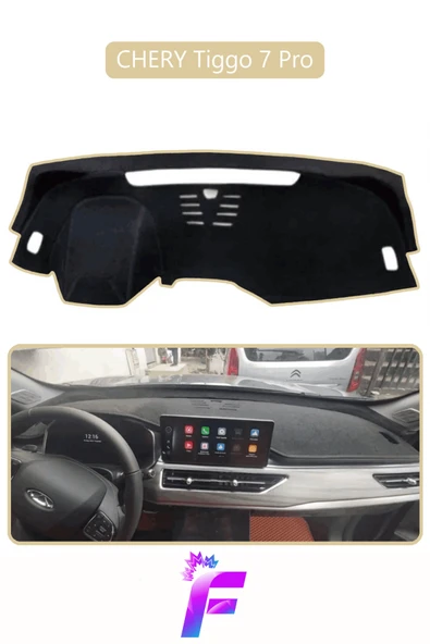 MİRCEM CHERY TİGGO 7 Pro Araca Özel Torpido Örtüsü | Ön Göğüs Kılıfı | Tam Koruma | Oto Aksesuar | D37 Bej ürün görseli 1