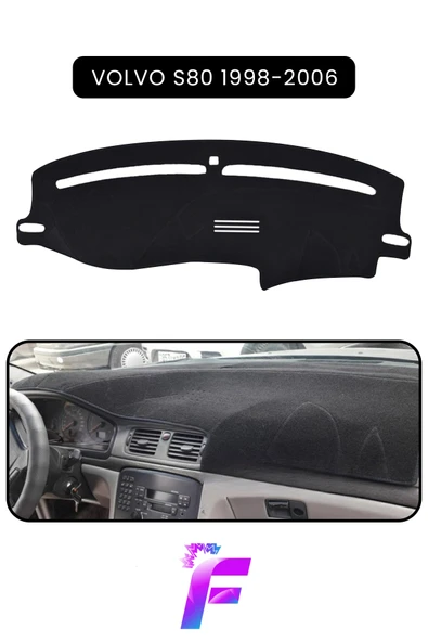 MİRCEM VOLVO S80 (1998-2006) Torpido Örtüsü | Güneşten Korur | Kolay Montaj | Tam Uyum | Tam Koruma | C72 Siyah ürün görseli 1