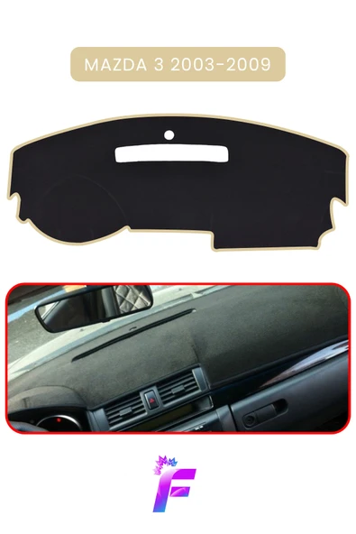 MİRCEM MAZDA 3 (2003-2009) Uyumlu Torpido,Panel Örtüsü | Hızlı ve Kolay Montaj | Kaymaz Tasarım | TD25 Bej ürün görseli 1