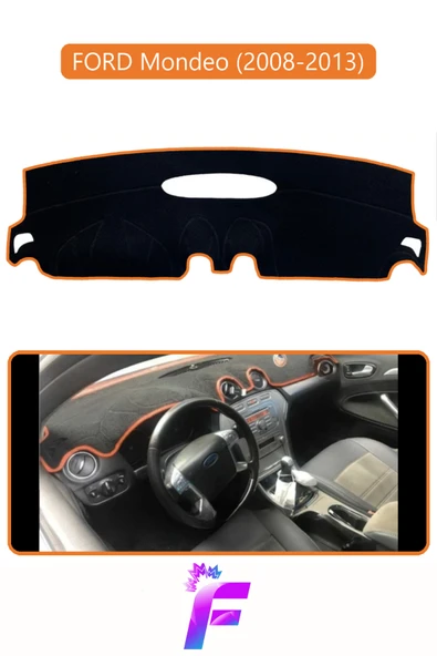 MİRCEM FORD MONDEO (2008-2013) Araca Özel Torpido Örtüsü | Kolay Montaj | Güneşten Korur | Tam Uyum| F28 Kahverengi ürün görseli 1