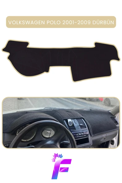 MİRCEM VOLKSWAGEN POLO (2001-2009) Araca Özel Torpido Örtüsü | Ön Göğüs Kılıfı | Tam Koruma | Tam Uyum |C37 Bej ürün görseli 1
