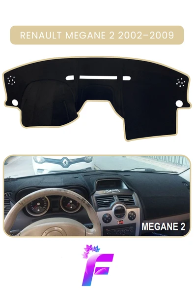 MİRCEM RENAULT Megane 2 (2002–2009) Uyumlu Torpido Örtüsü | Çatlama ve Isıya Karşı Tam Koruma | A55 Bej ürün görseli 1