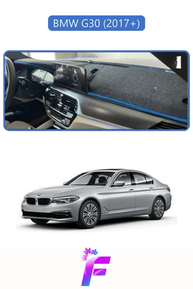 MİRCEM BMW G30  Torpido Örtüsü | Güneşten, Isıdan, Çatlamadan Korur | Oto Aksesuar | Oto Aksesuar | D17 Mavi ürün görseli 1