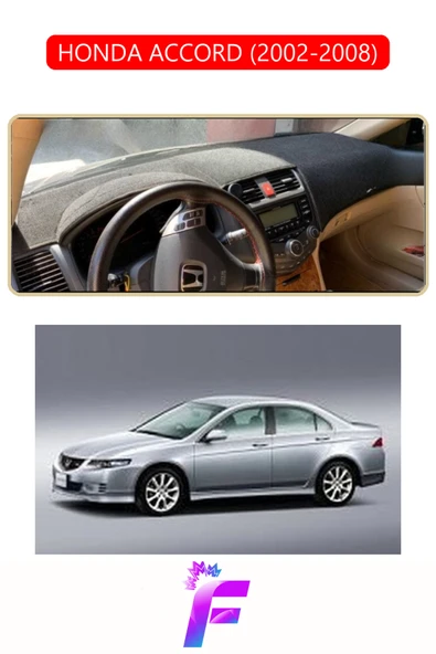 MİRCEM HONDA ACCORD (2002-2008) Uyumlu Torpido Örtüsü | Yansıma Önleyici | Kolay Montaj | Tam Koruma | F39 Kırmızı ürün görseli 1