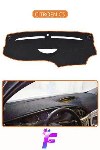 MİRCEM CITROEN C5 (2001-2004) Araca Özel Torpido Örtüsü | Hızlı  Montaj | Kaymaz Tasarım | Tam Uyum | D88 Kahverengi ürün görseli 1