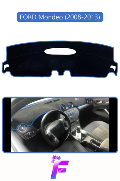 MİRCEM FORD MONDEO (2008-2013) Araca Özel Torpido Örtüsü | Kolay Montaj | Güneşten Korur | Tam Uyum| F29 Mavi ürün görseli 1