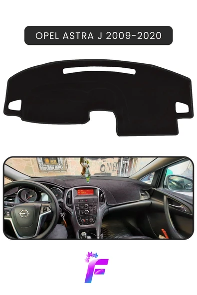 MİRCEM OPEL ASTRA J (2009-2020) Uyumlu Torpido Örtüsü | Araca Özel Üretim | Kolay Montaj | Kaymaz | TE18 Siyah ürün görseli 1
